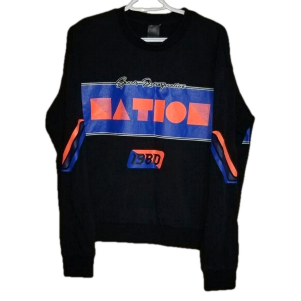 P. E. Nation Sports Retrospective Crew Neck Sweater Label Reads Size Medium